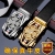 New Sports Car Good Luck Comes Automatic Buckle Men's First Layer Cowhide Belt Double Bag Automatic Litchi Pattern Belt