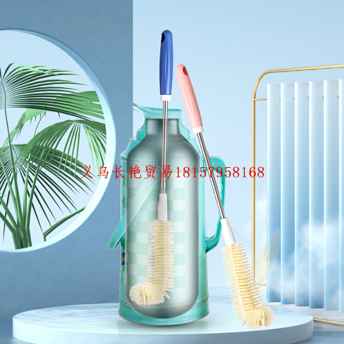 non-steel handle bottle brush no dead angle long handle thermos bottle brush water dispenser mineral water barrel brush household kitchen cleaning gadget