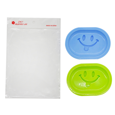 Double Smiling Face Plastic Soap Dish