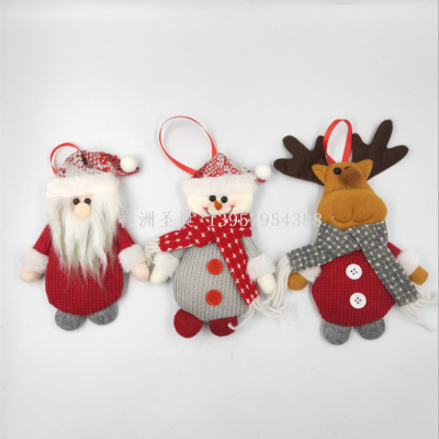 Xiangzhou Christmas Christmas Decoration Supplies Christmas Faceless Old Man Snowman Elk Creative Small Pendant