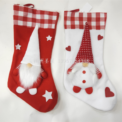 Xiangzhou Christmas Custom Christmas Socks Cute Pendant Santa Claus Gift I Gift Candy Bag