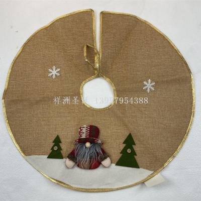 Xiangzhou Christmas New Cross-Border Cartoon Christmas-Tree Skirt Christmas Atmosphere Decorative Ornaments Apron