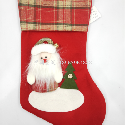 Xiangzhou Christmas Christmas Stockings Ornaments Christmas Little Socks Christmas Tree Pedants Bag Gift Bag