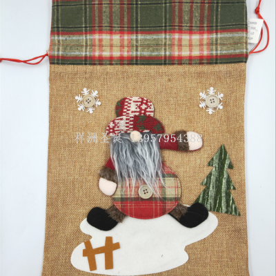 Xiangzhou Christmas New Santa Snowman Candy Gift Bag Christmas Children Gift Handbag