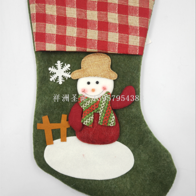 Xiangzhou Christmas Christmas Decorations Christmas Hanging Decoration Candy Socks Santa Snowman Gift Bag