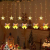 2023 New Five-Star Snowman Curtain Light Christmas Lighting Decorative Light Painted Curtain Light Room Lighting Chain LED Light