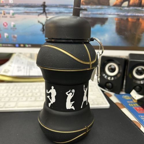 outdoor sports kettle household silicone folding cup creative student water cup portable drop-resistant leak-proof children‘s water cup