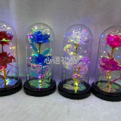 Valentine's Day Gift, Mother's Day Gift, Home Decoration, Etc. Artificial Flower Rose Lamp US Flower B Battery Dual-Use