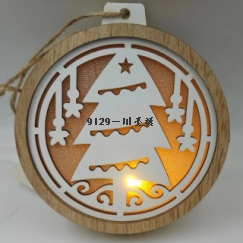 christmas decorations warm wooden hollow warm light and shadow christmas pendant