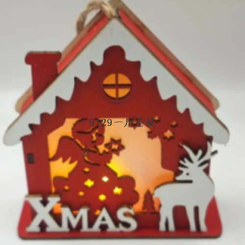 christmas decorations warm wooden hollow warm lamp light shadow cottage xingx pendant