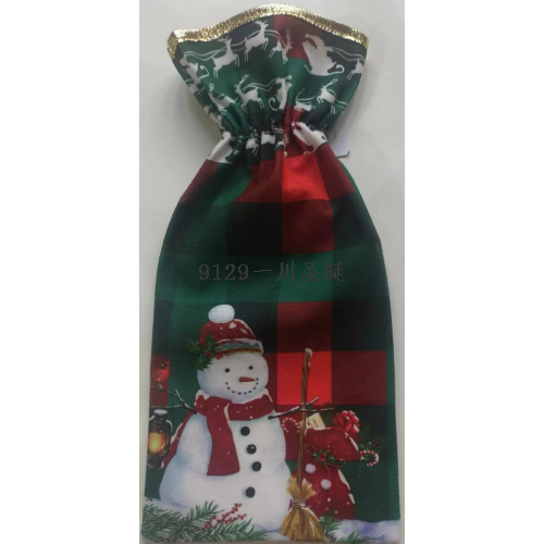 christmas decorations classic holiday soft fluff multicolor christmas wine bottle bag
