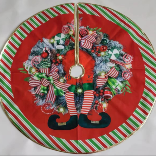 christmas decorations classic festival soft fluff multicolor christmas-tree skirt