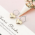 Silver Needle Metal Lovely Letter Earrings Korean Design Simple Earrings Earrings Fashionable All-Match Temperament Earrings for Women