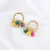 Korean Jewelry Wholesale Colorful Small Beads with Diamond Earrings Female Ethnic Style Summer Party Earrings Online Celebrity Earrings