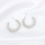 S925 Sterling Silver Textured Earrings Twisted Twist Stud Earrings Niche Design Sense Small Earrings Earrings Female Light Luxury Cross-Border