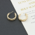 Elegant High-Grade Double-Layer Ring Earrings 2023 New Fashion Earrings Women's Light Luxury Niche Design Plain Ring Earrings