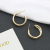 Elegant High-Grade Double-Layer Ring Earrings 2023 New Fashion Earrings Women's Light Luxury Niche Design Plain Ring Earrings