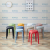 Plastic Stool Room Dining Stool Vulcanized Rubber Adult High Stool Modern Simple Stackable Net Red Small round Stool