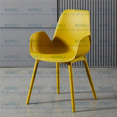 Plastic Chair Home Dining Chair Armrest Chair Backrest Stool Simple Book Computer Chair Conference Chair  Cosmetic Chair