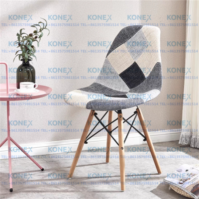 Nordic Coffee Chair Fabric Fashion Dining Chair Eames Chair Modern Minimalist Computer Chair Creative Indoor Leisure Chair
