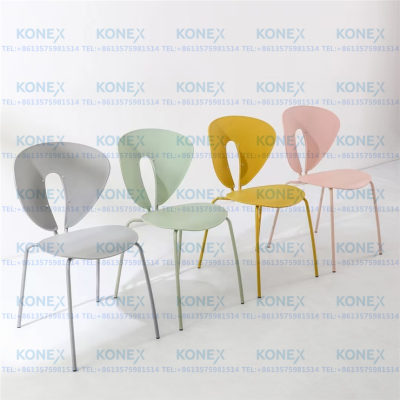 Plastic Chair Household Thickened Dining Chair Restaurant Creative Backrest Plastic Stool Subnet  Outdoor Leisure Chair