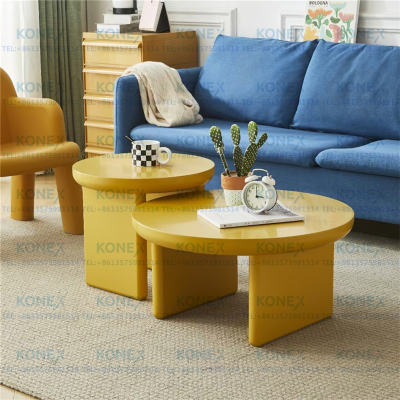 Modern Oval Table Small Coffee Table Living Room Home Coffee Table Cloud Cream Style Bedroom Table Fashion Nested Tables