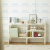 Free  Bookshelf and Storage Shelf Floor Modern Minimalist Living Room Multi-Layer Wall Storage Cabinet Cream File Shelf