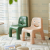 Creative Learning Children's Study Chair Kindergarten Dining Chair Cute Smiley Face Low Stool Home Baby Backrest Chair