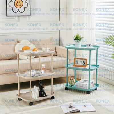 Side Table Simple Removable Small Coffee Table Mini Sofa Table Square Table Bedside Corner  Storage Rack Trolley Shelf