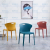 Modern Thickened Plastic Dining Chair Simple Dining Table and Chair Stackable Living Room Study  Creative Backrest Chair