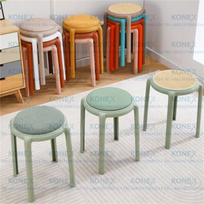 Nordic Shoes Changing Stool Home Simple Living Room Bench Children Low Stool Thick Plastic Creative round Stool