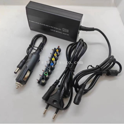 100W Home Car 2 in 1 Laptop Power Adapter Computer Charger with Cigarette Lighter