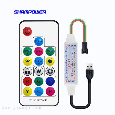 17 Key Magic Color with Lock Remote Control for Led Lighting 5 V-24V Controller, Suitable for Led Light Strip
