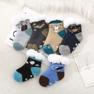 Baby Boy Indoor Warm Comfortable Room Socks Bottom Dispensing Factory Direct Sales out of Russia Europe America South America India
