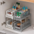 Kitchen Storage Rack with Drawer Storage Box Double-Layer Organizing Rack Plastic Hollow Sink Article Storage Shelf