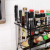 Kitchen Shelf Floor Knife Holder Multi-Layer Space Saving Kitchenware Storage Seasoning Seasoning Soy Frame Black Flavor