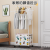 Simple Household Double Rod Clothes Hanger Storage Laundry Basket Bedroom Coat Rack Pants Rack Shoes and Hats Rack