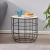 Simple Small Coffee Table Office Geometric Creative Tea Table Wrought Iron Wooden Living Room Decoration  round Table