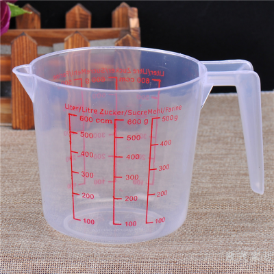 Sy Plastic 600ml Plastic Measuring Cups Measuring Cylinder Beaker with Scale Baking Measuring Cup Plastic Volume Bottle