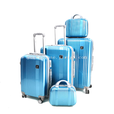 Factory Wholesale PVC Luggage Boarding Bag Fashion Leisure Suitcase Trolley Case Three-Piece Suit Match Sets