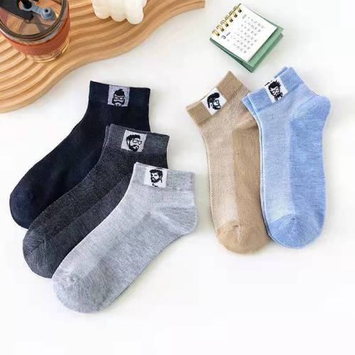 socks men‘s summer thin low cut mesh stockings cotton breathable fashion casual factory wholesale old men‘s boat socks