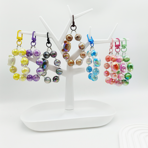 simple earphone bag diy bag ornaments key mouth accessories live broadcast same beaded bracelet shell chain wholesale