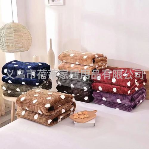 Flannel Blanket Dot Jacquard Available Colors in Stock