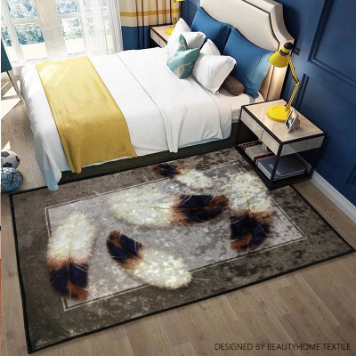 HD Velvet Household Living Room Carpet Simple Atmosphere Light Luxury Bedroom Entrance Non-Slip Doormat Foot Mat rug