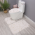 Hot Sale Rabbit Fur rug Imitation Rabbit Fur Gilding Toilet Three-Piece Bathtub Side Absorbent Bathroom Mats Mat Carpet