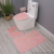 Toilet Three-Piece Floor Mat Toilet Imitation Rabbit Plush Marbling Gilding Foot Mat Carpet Set Foot Mat Carpet rug
