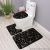 Toilet Three-Piece Floor Mat Toilet Imitation Rabbit Plush Marbling Gilding Foot Mat Carpet Set Foot Mat Carpet rug