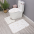 Rabbit Fur Minimalist Toilet 3-Piece Set Abstract Imitation Rabbit Plush Marble Carpet Pattern Bronzing Carpet0 Mat rug