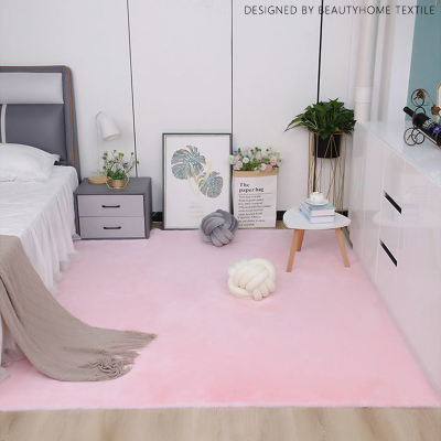 Imitation Rabbit Fur Carpet Bedroom Living Room Coffee Table rug Solid Color Simple Room Bedside Mats Bay Window Mat