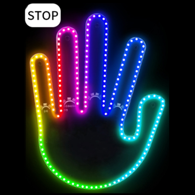 Magic Color Car Finger Gesture Light Car Multifunction Warning Caustion Light Anti-Shunt Taillight Interactive Palm 
